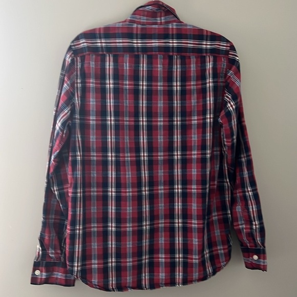 Bluenotes Men's Red Plaid Button-Up Shirt - Picture 2 of 3